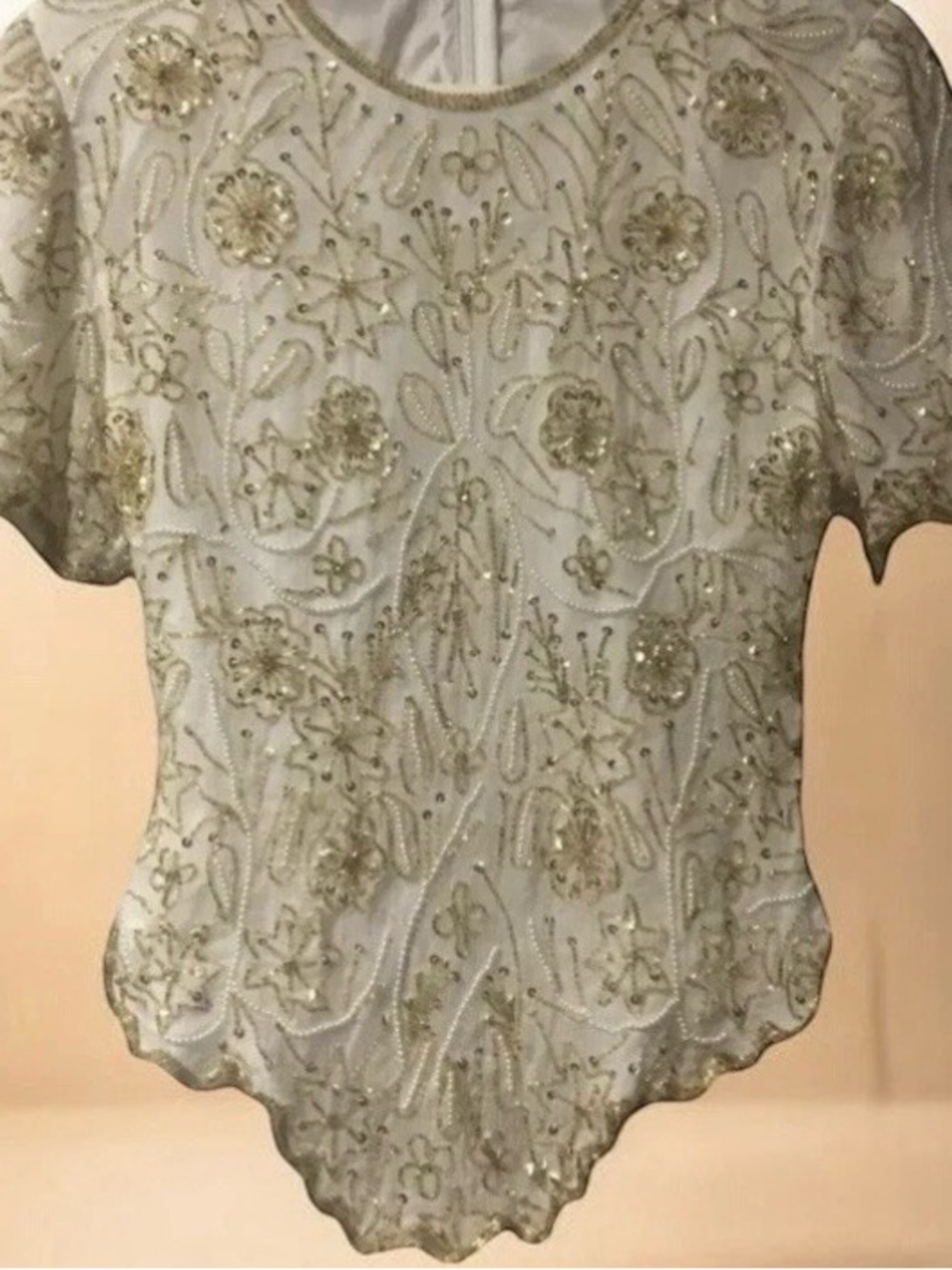 Vintage ~1980s~New~Womens ~Laurence Kazar ~Silk ~Top~Petite ~Medium ~Blouse